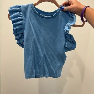 Zara ruffle tee